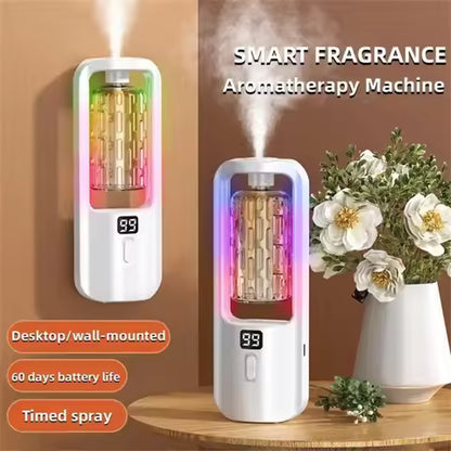 Diffuseur d'arômes mural automatique avec lumière colorée - Purificateur d'air et humidificateur