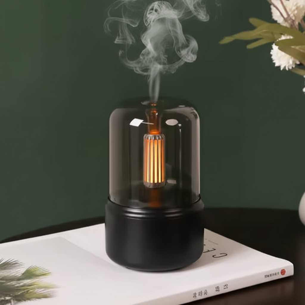 Mini Diffuseur d'Aromathérapie USB KINSCOTER : Humidificateur d'Air & Veilleuse
