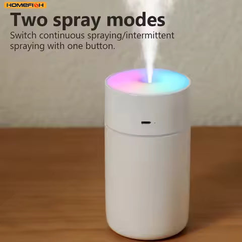 Mini Humidificateur d'Air Portable HOMEFISH - USB Rechargeable, Diffuseur d'Arôme Sans Fil