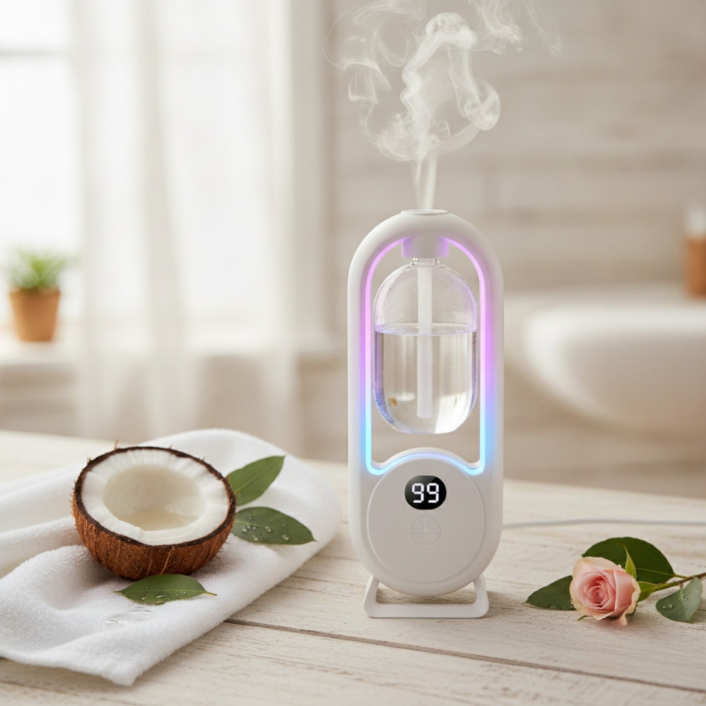 Diffuseur Parfum Automatique USB avec Lumière - Huile Essentielle pour Salon & Chambre