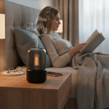 Mini Diffuseur d'Aromathérapie USB KINSCOTER : Humidificateur d'Air & Veilleuse