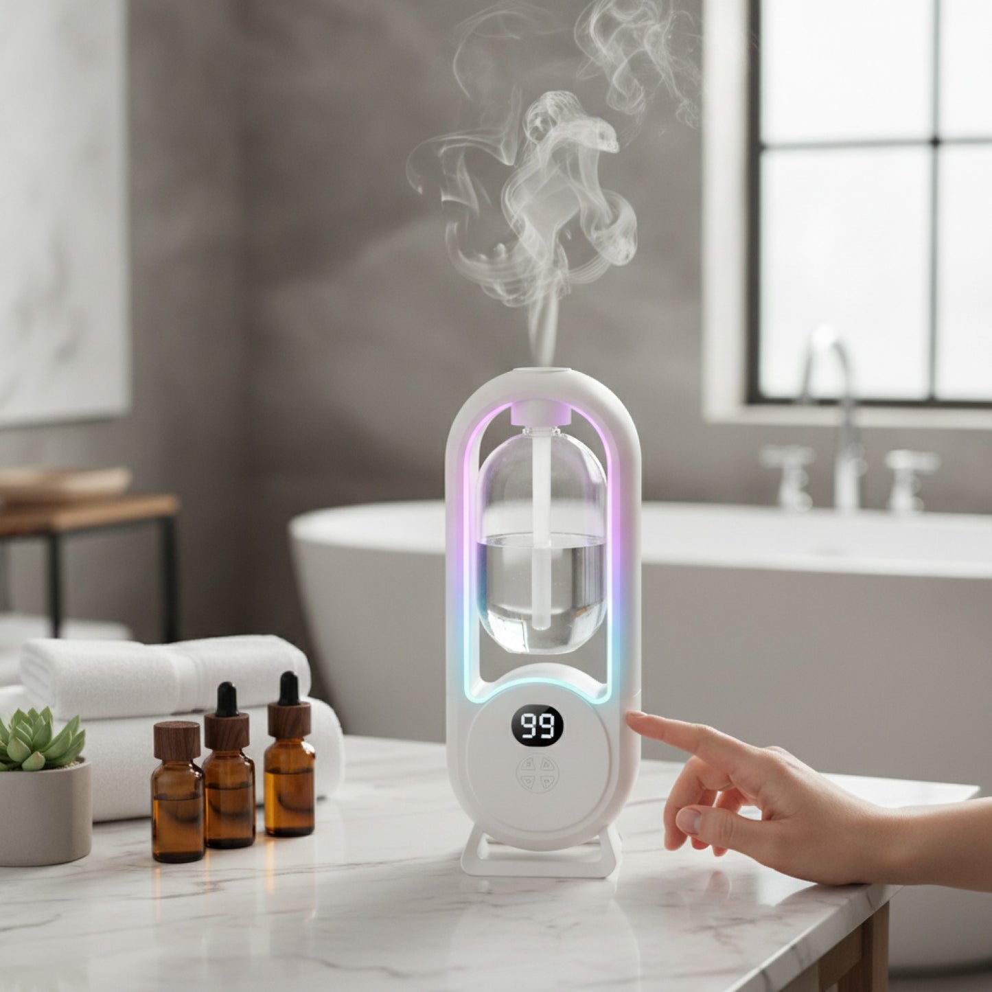 Diffuseur Parfum Automatique USB avec Lumière - Huile Essentielle pour Salon & Chambre